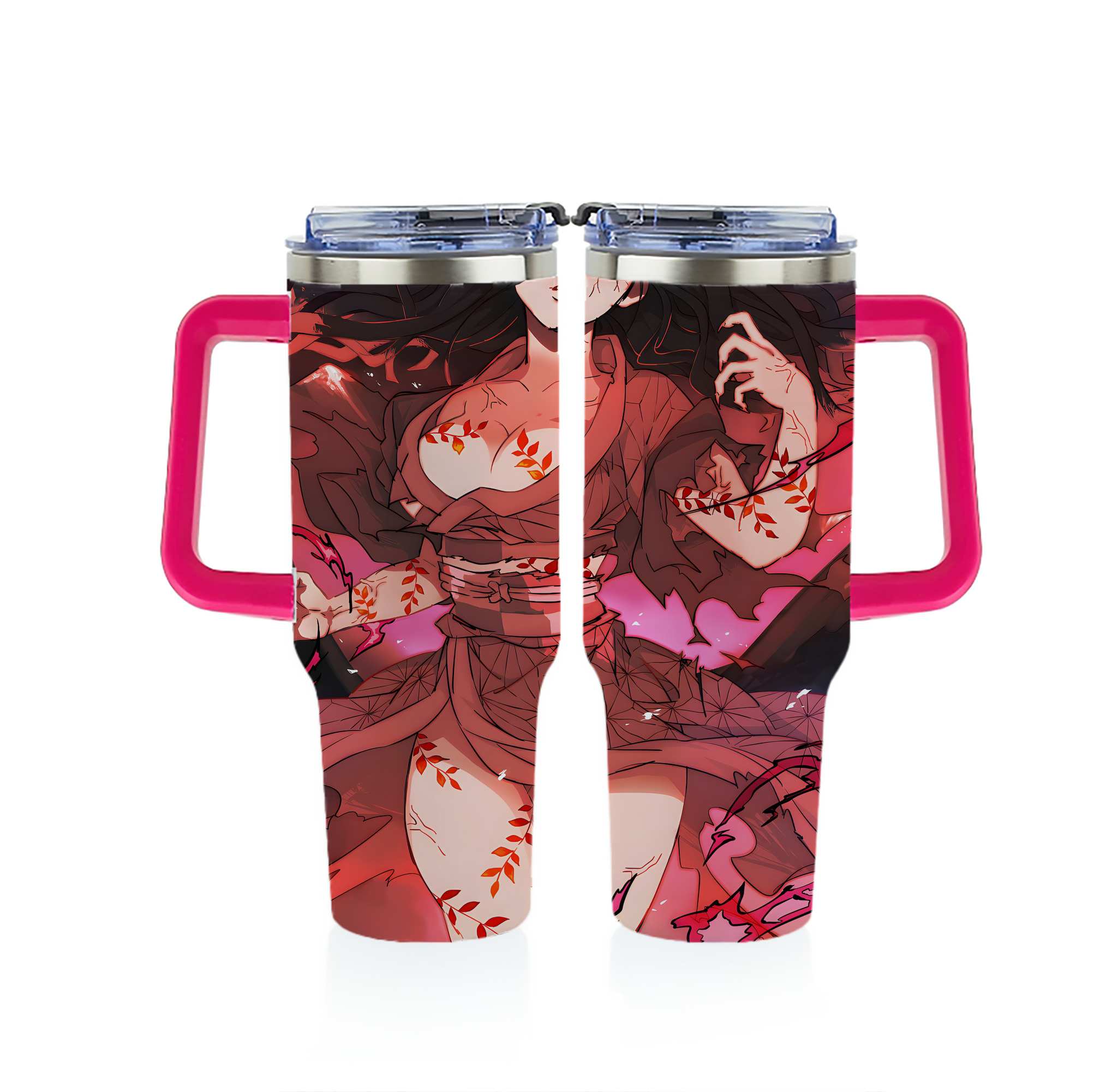（画像用） 鬼滅の刃（きめつのやいば）竈門 禰󠄀豆子／かまど ねずこ Kamado Nezuko 1200ｍLフルプリント車用タンブラー